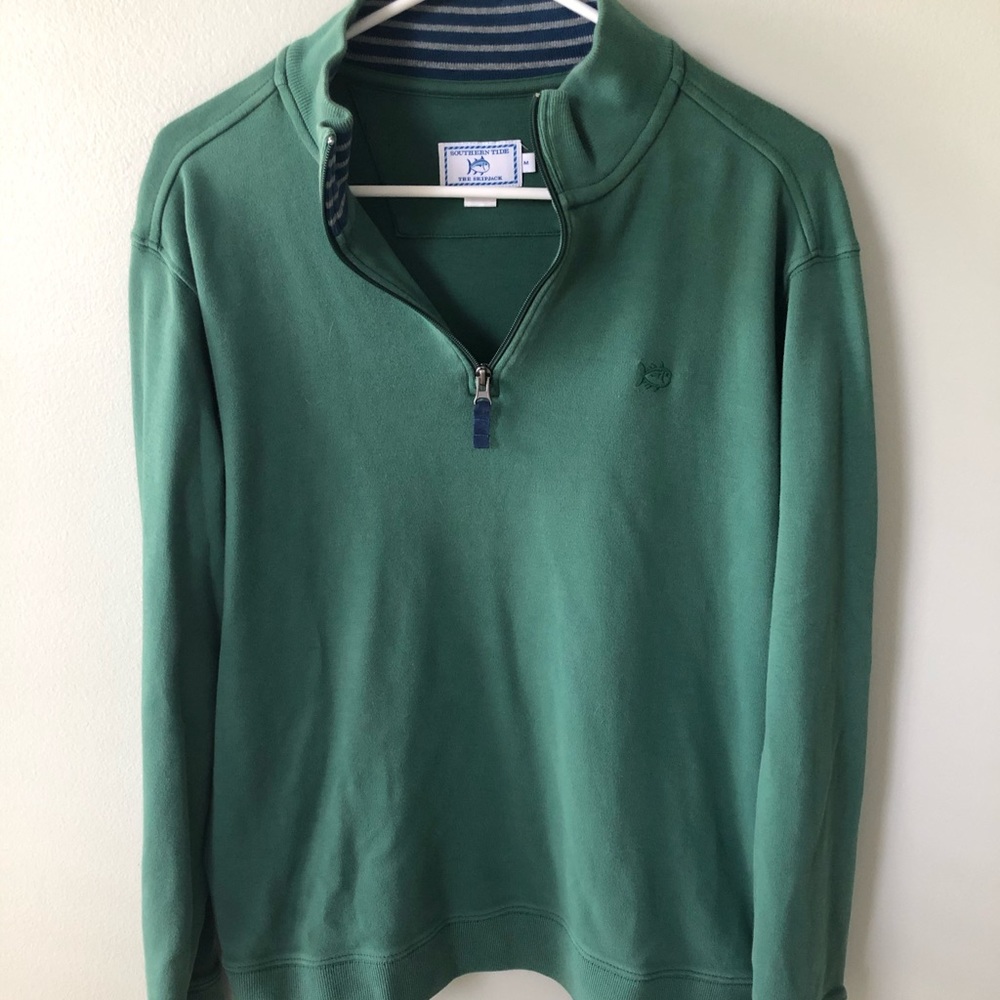Southern Tide Green 1/2 zip pullover medium